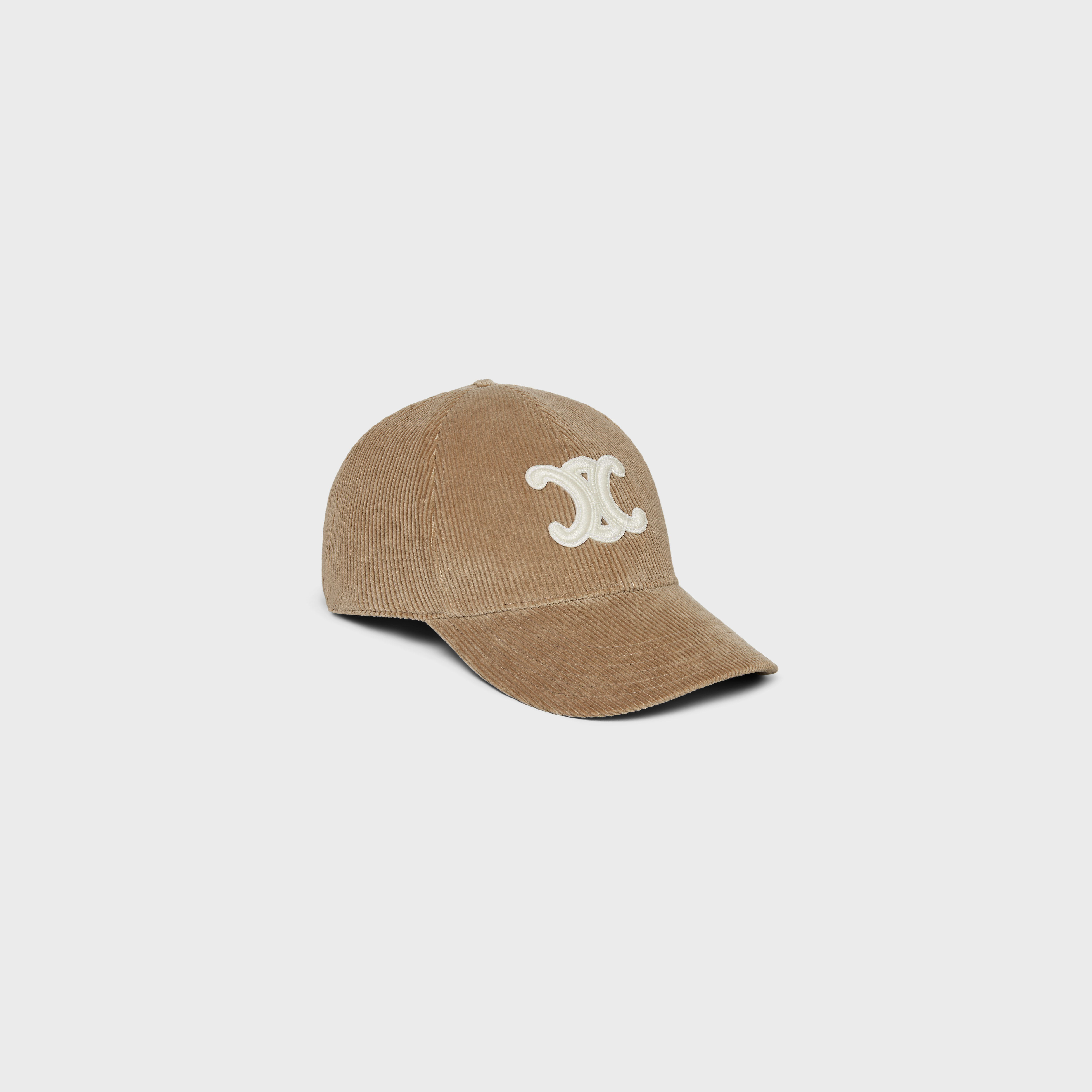 CELINE  BASEBALL CAP WITH TRIOMPHE PATCH IN CASHMERE CORDUROY