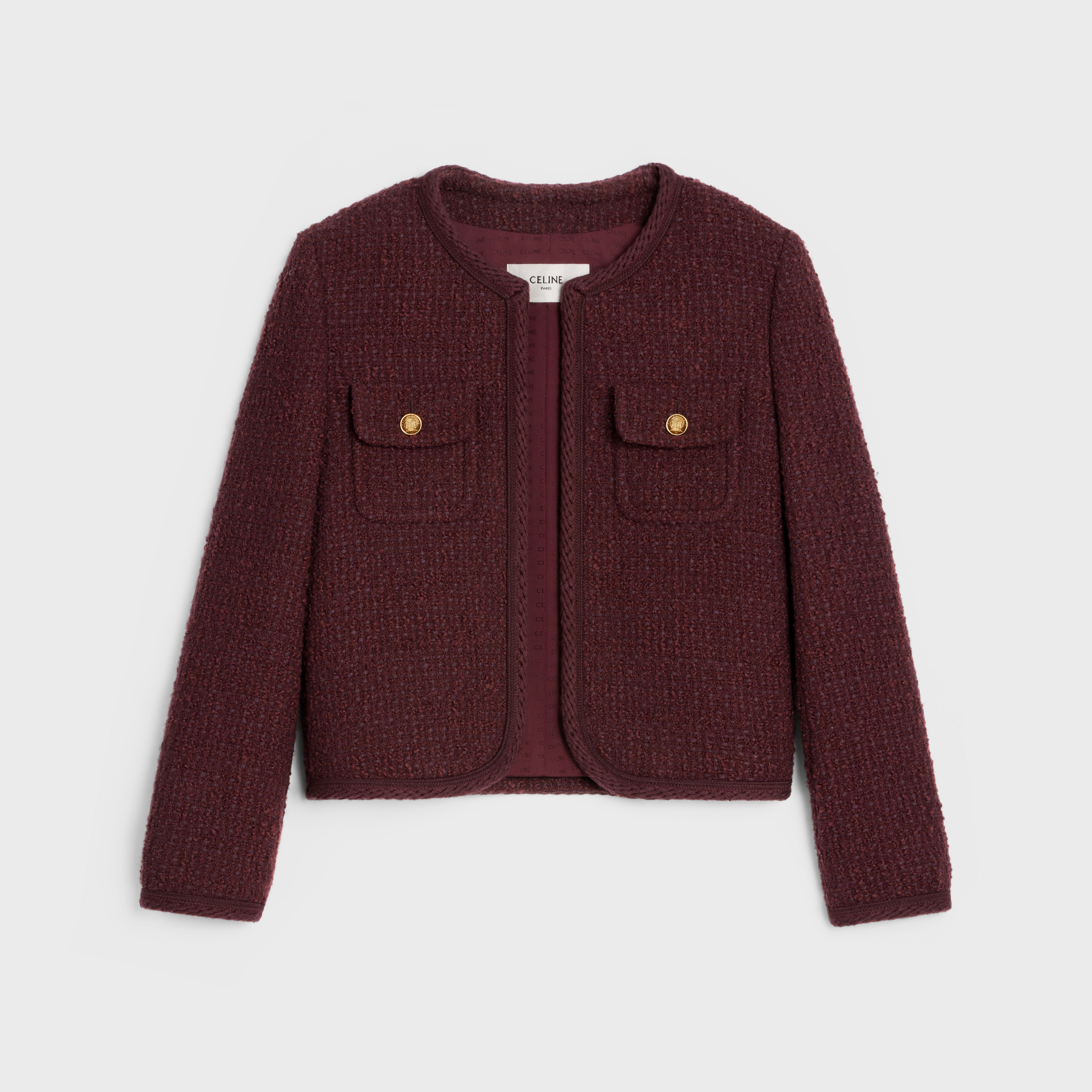 CELINE CHELSEA JACKET IN BOUCLÉ TWEED