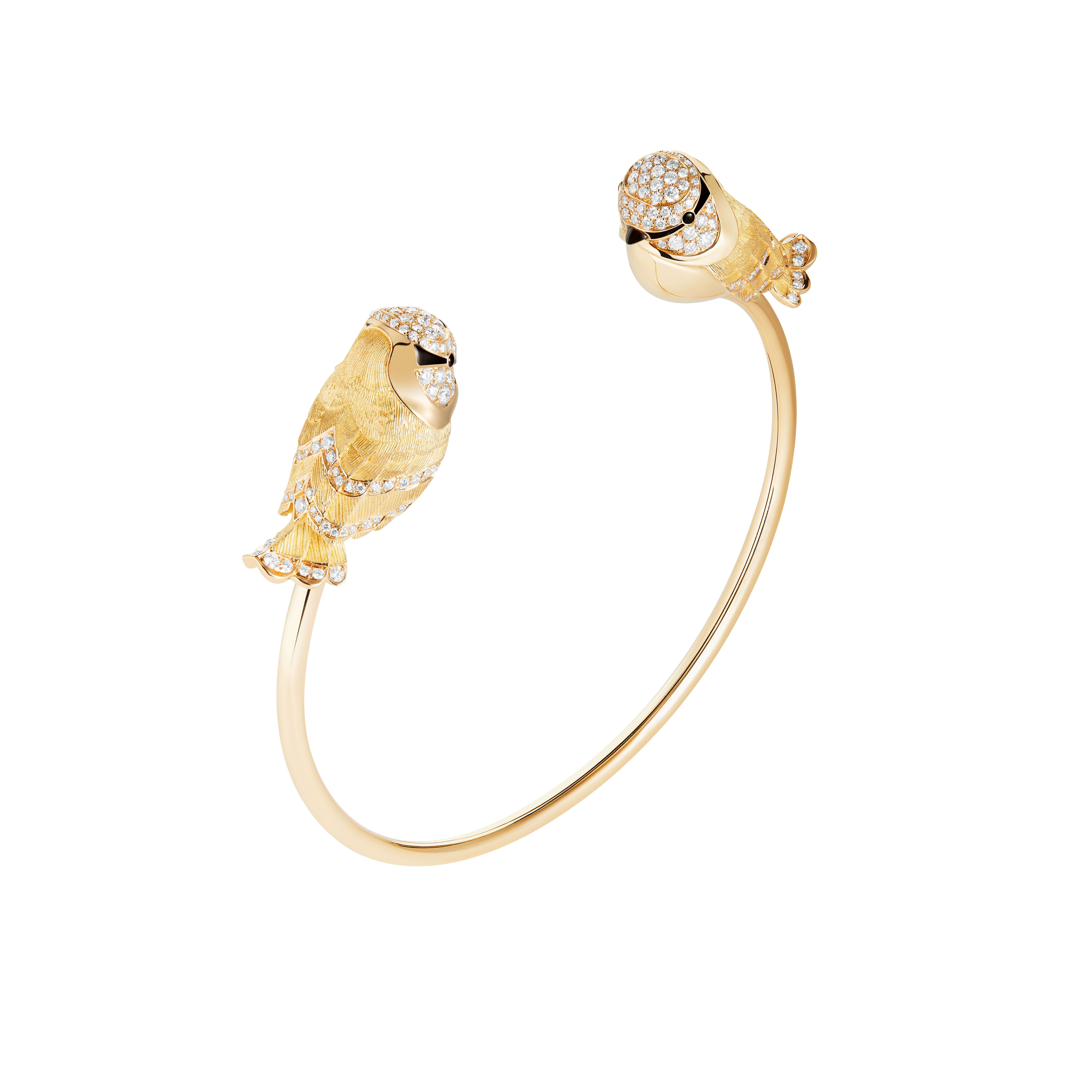 Boucheron BRACELET MEISA THE CHICKADEE YG DIAMONDS ONYX BLACK SAPPHIRES