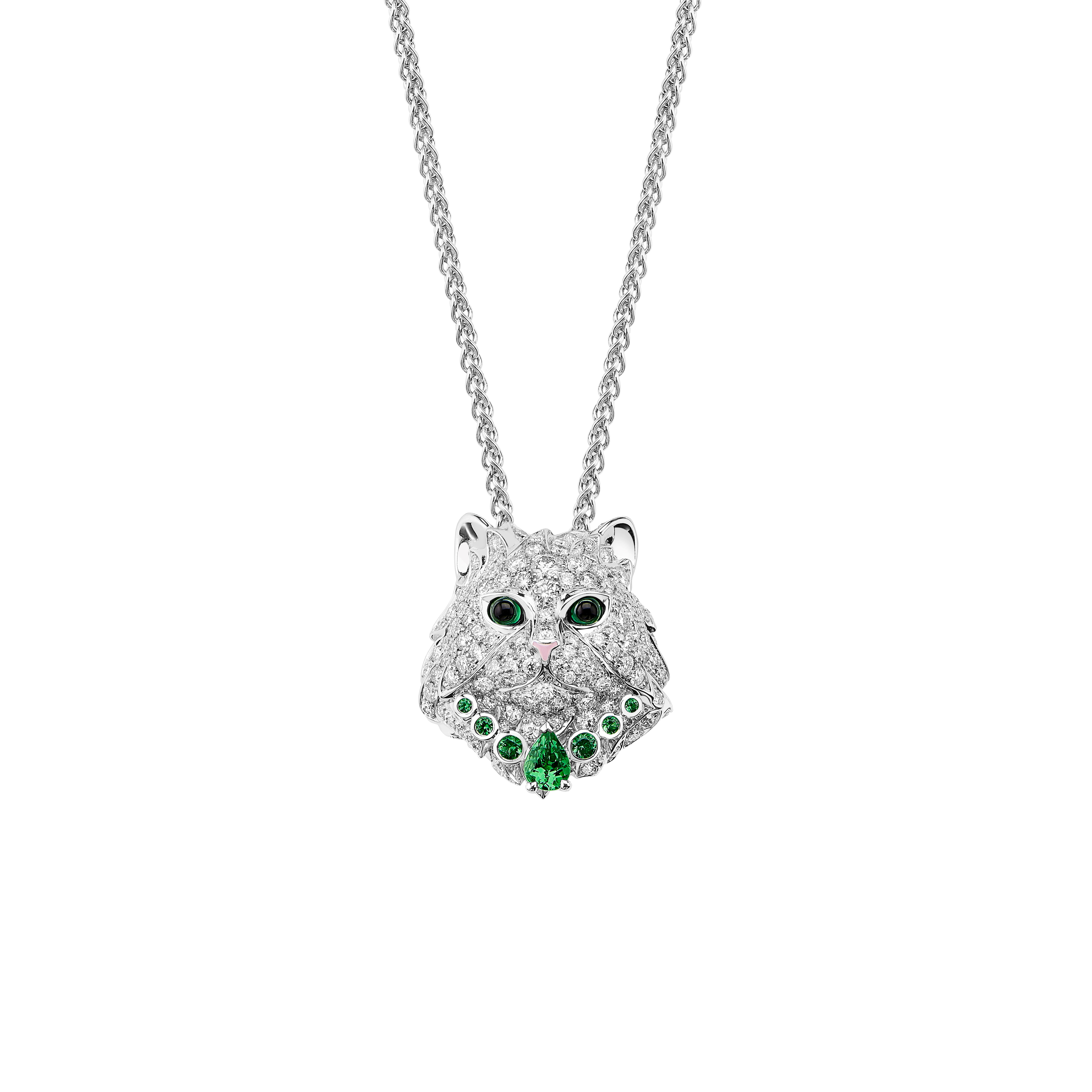 Boucheron PENDANT WLADIMIR THE CAT WG DIAMONDS & TSAVORITES