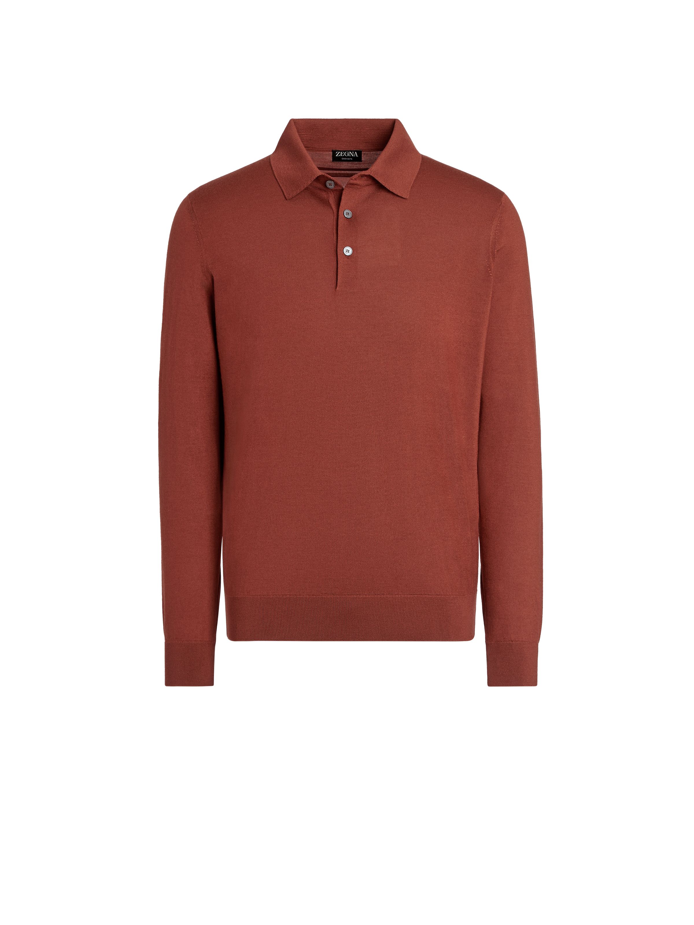 Zegna Dark Red Cashseta Polo Shirt
