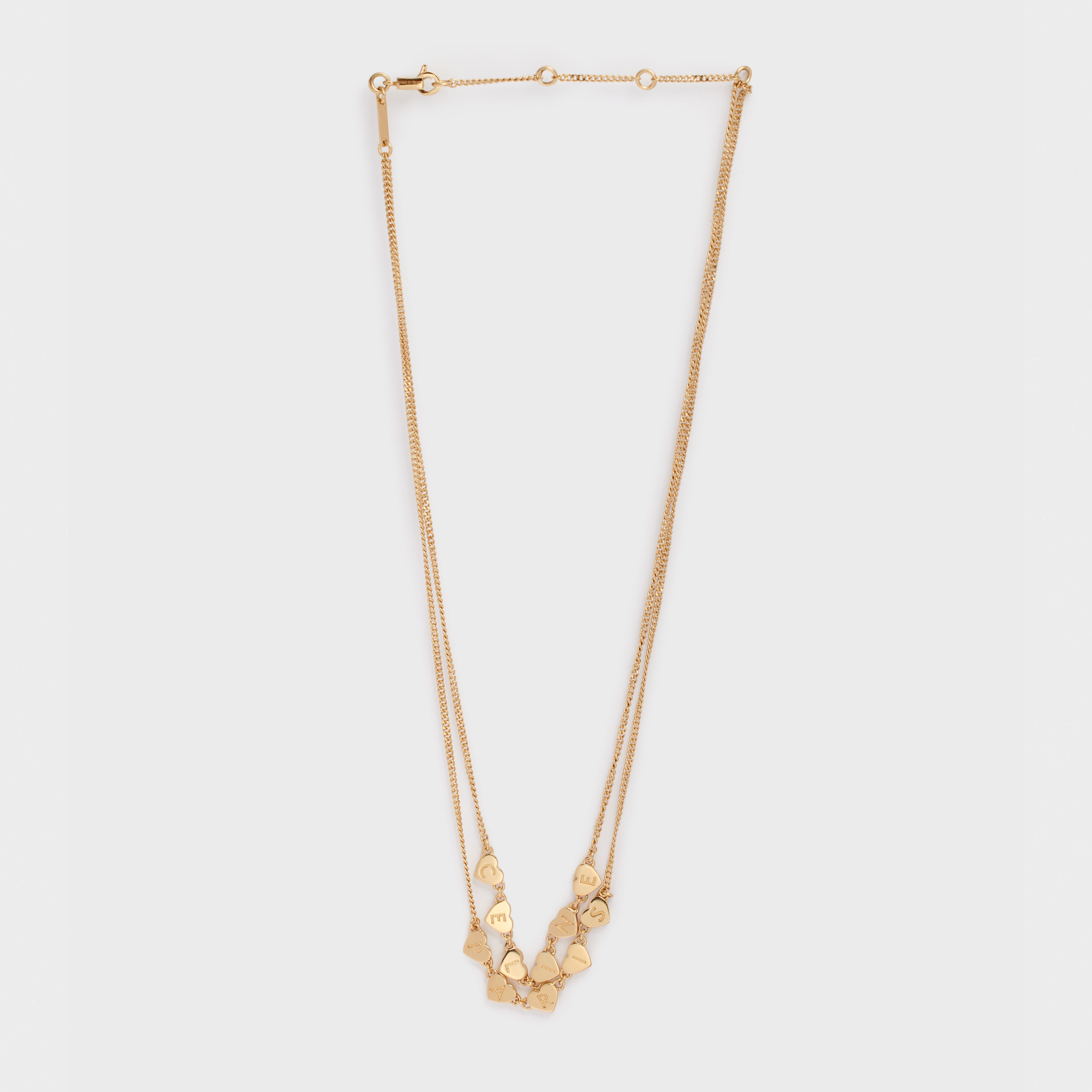 CELINE CŒUR CELINE DOUBLE NECKLACE IN BRASS WITH GOLD FINISH GOLD