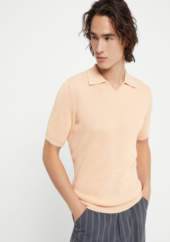 Brunello Cucinelli 棉质英式罗纹针织马球衫
