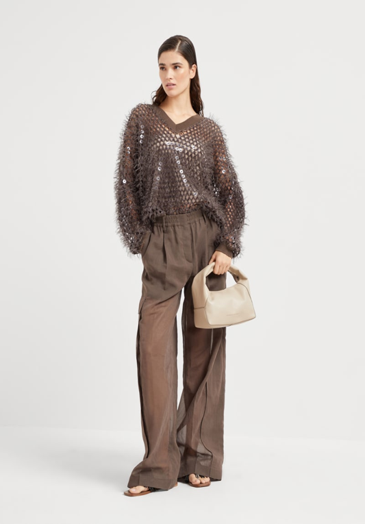 Brunello Cucinelli 閃耀馬賽克刺繡棉針織衫
