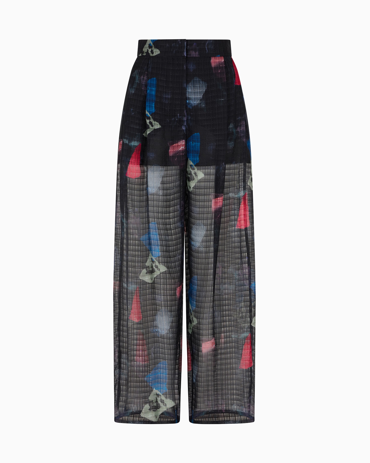 Emporio Armani Silk trousers with print