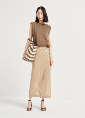 Brunello Cucinelli 金银棉纱纱笼裙