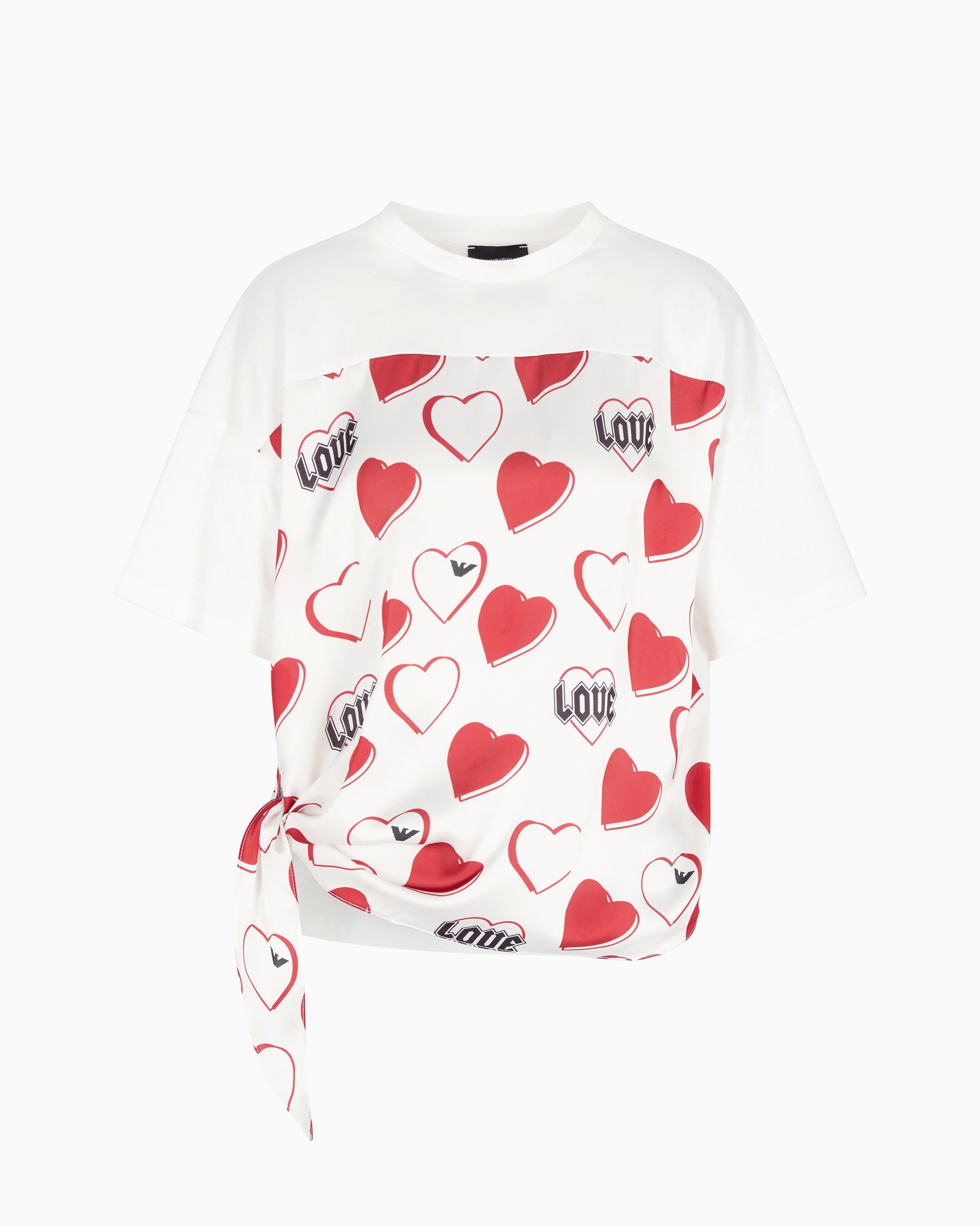 Emporio Armani Jersey T-shirt with Satin Insert