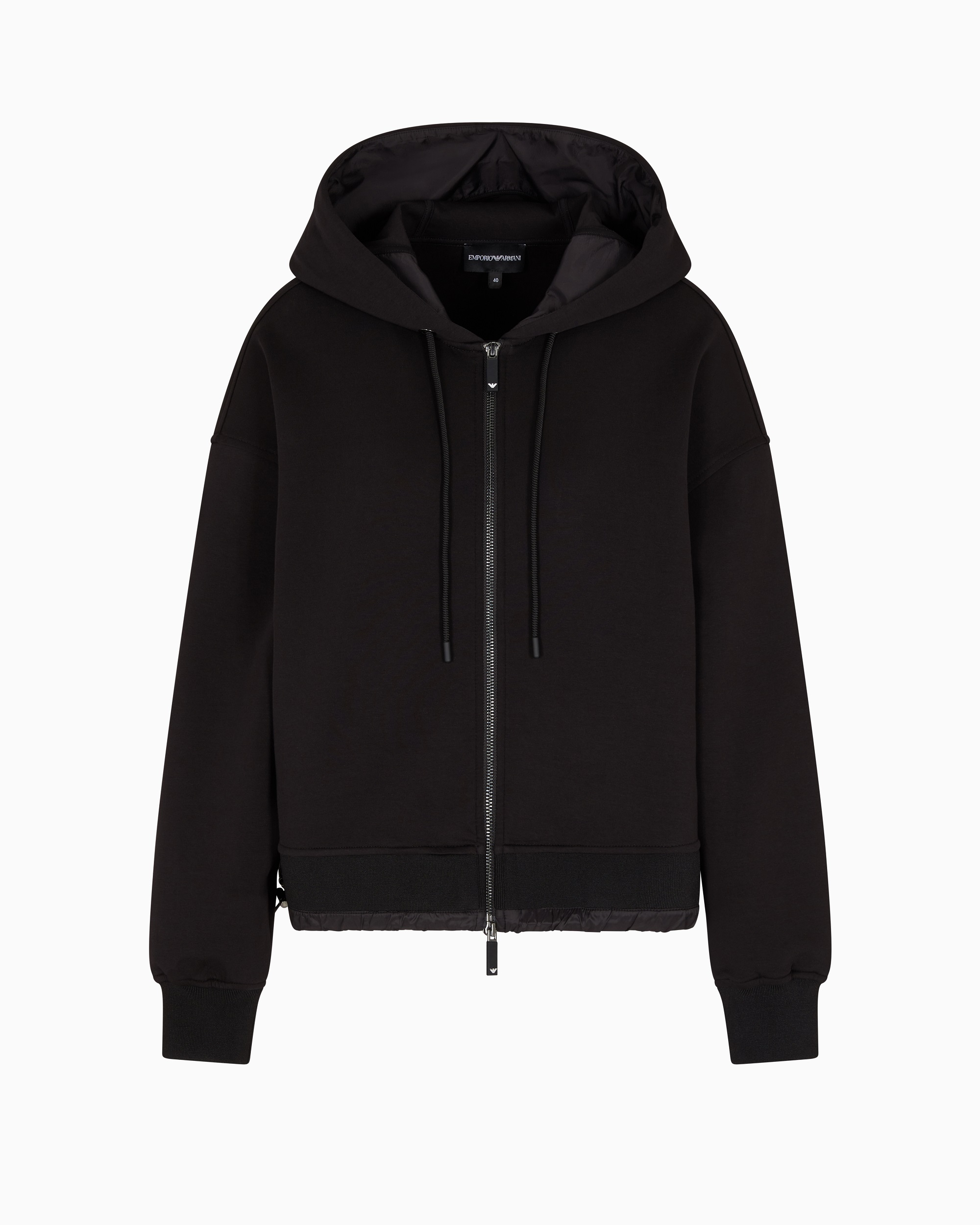 Emporio Armani Double-jersey hooded sweatshirt