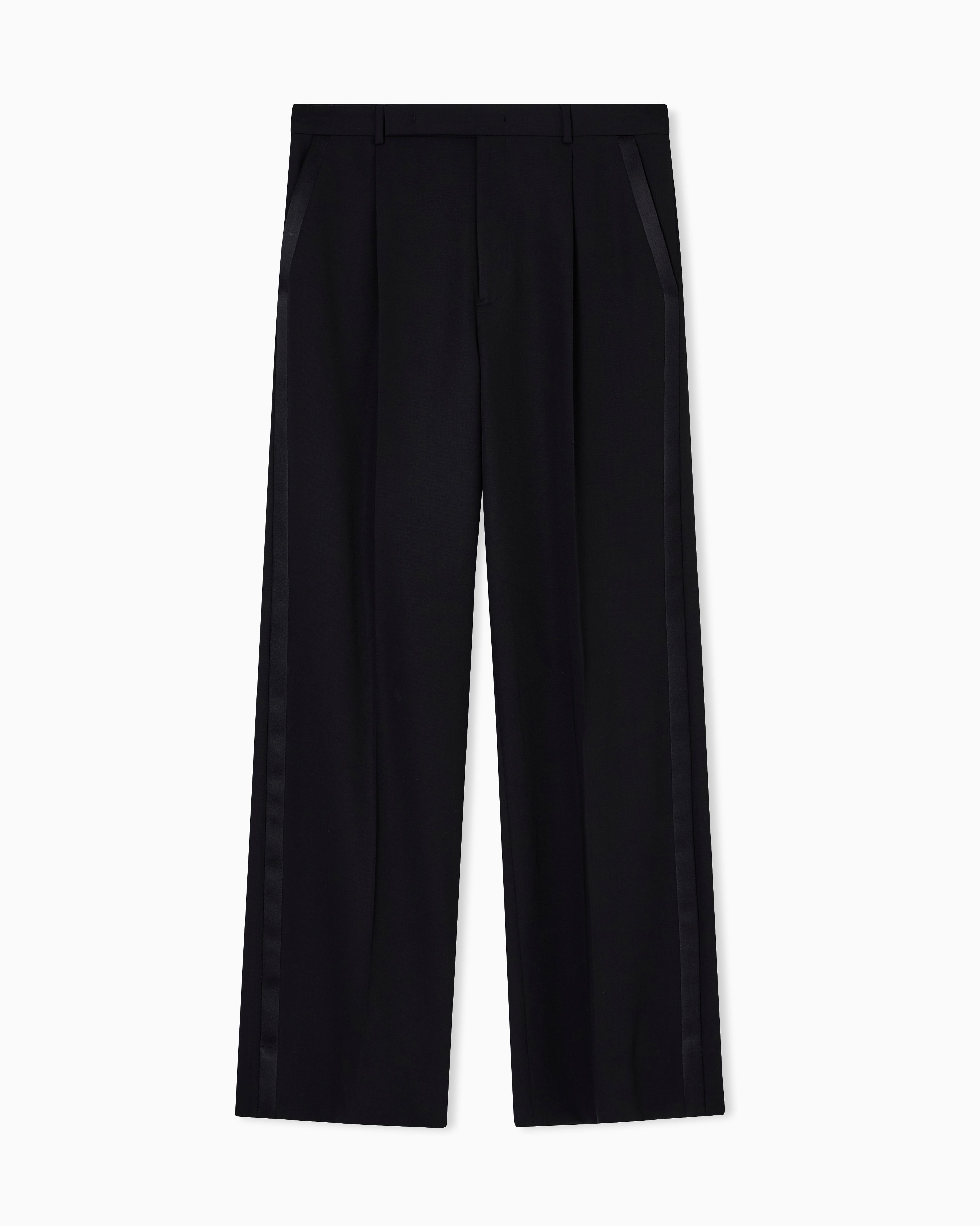 Emporio Armani Wool Gabardine Trousers