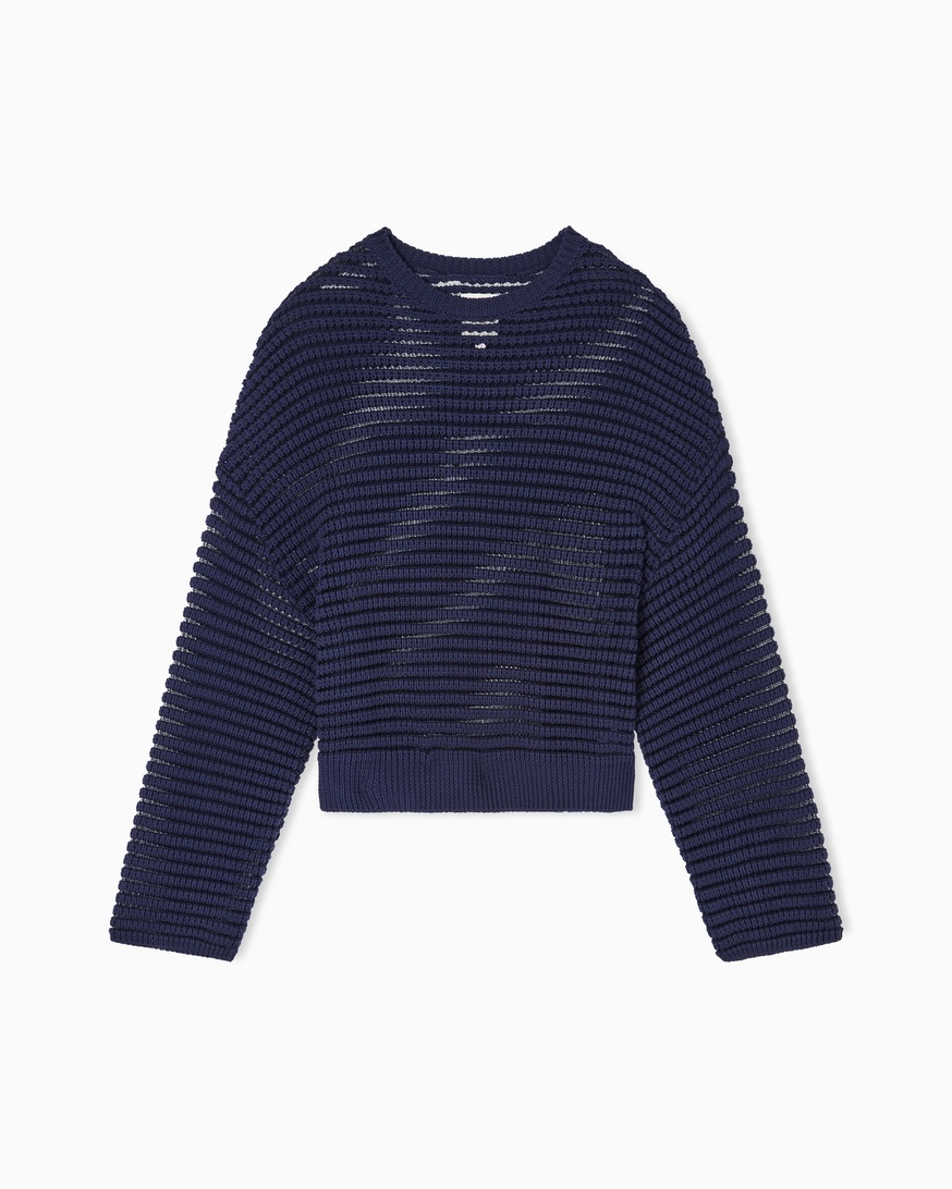 Emporio Armani Crewneck sweater cotton cashmere detail