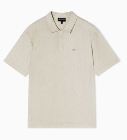 Emporio Armani 提花针织polo 衫