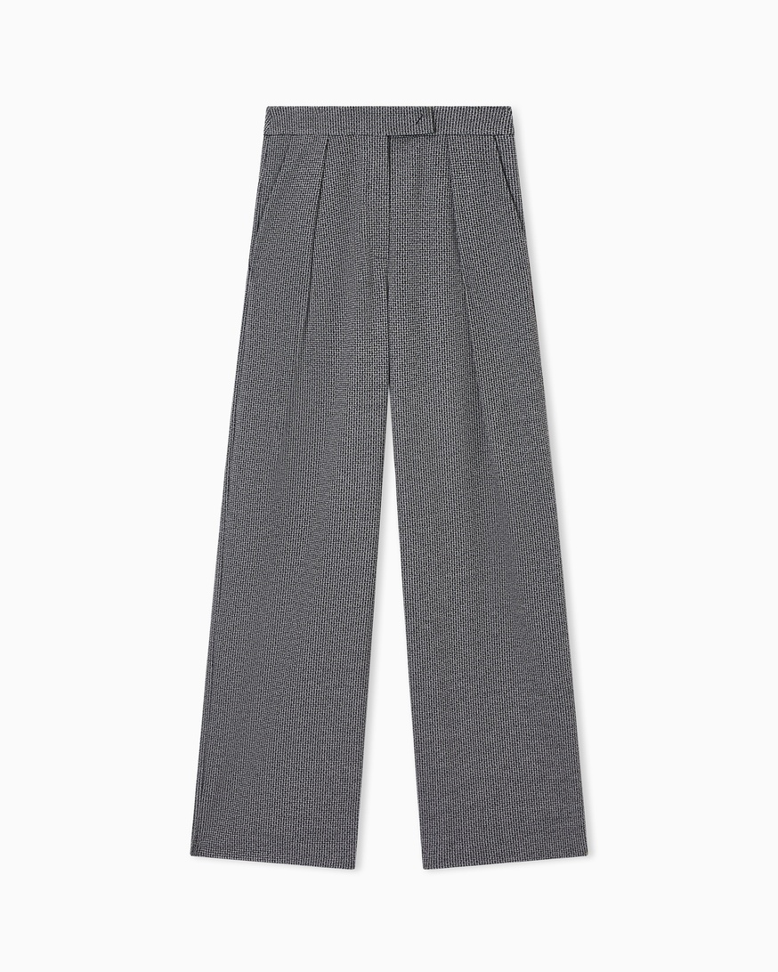 Emporio Armani千鸟格纹提花裤装