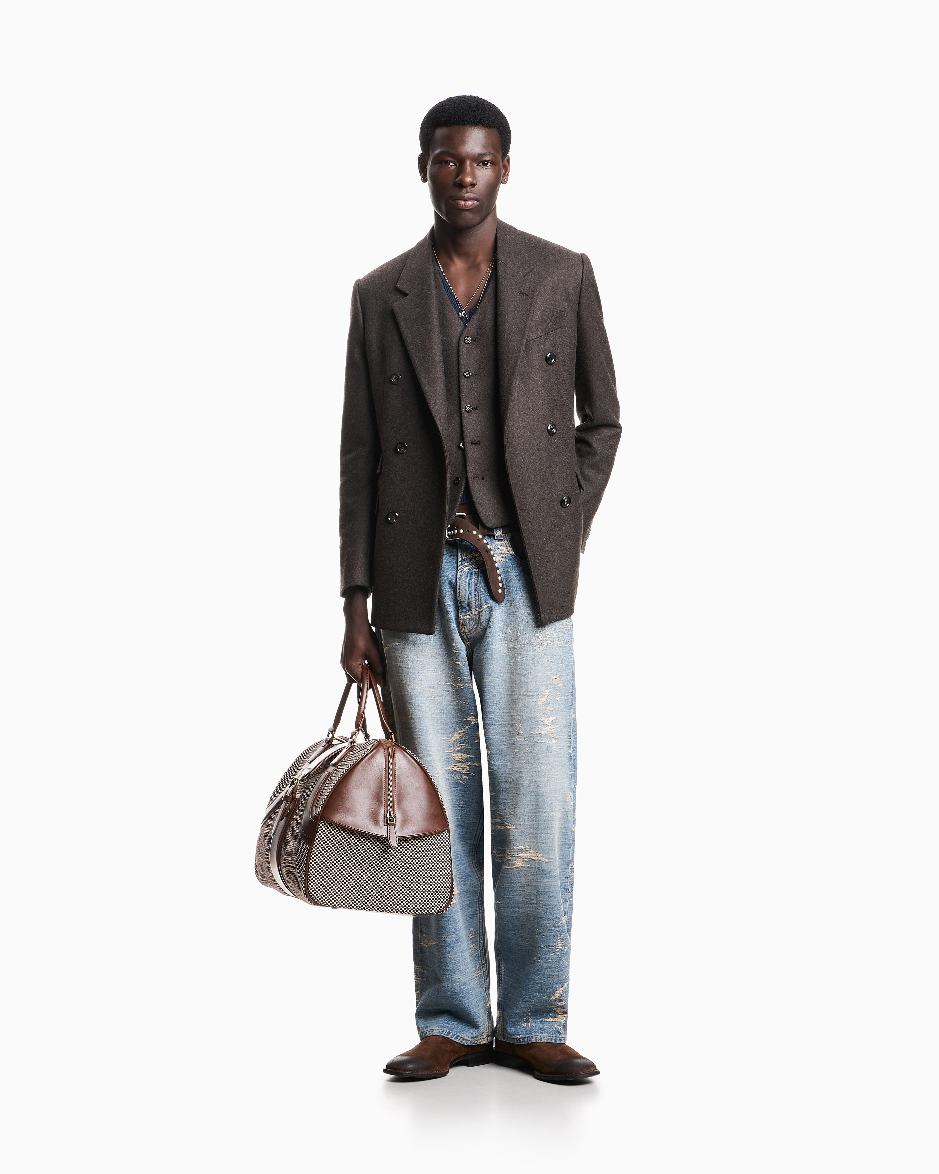 Emporio Armani Men's Wool Blend Vest