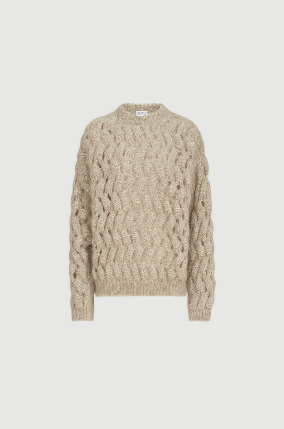 Brunello Cucinelli Dazzling zigzag cables sweater in mohair and wool